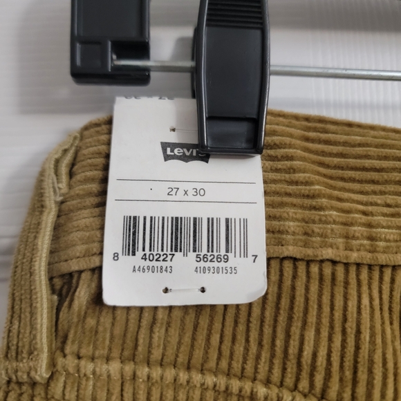 Levi's Corduroy Straight Leg Jeans, Mustard Brown, Men's Size 27x30 - Picture 5 of 7